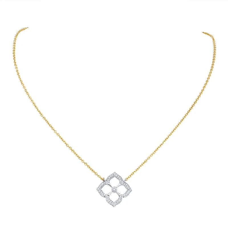 Pave Fleur Necklace
