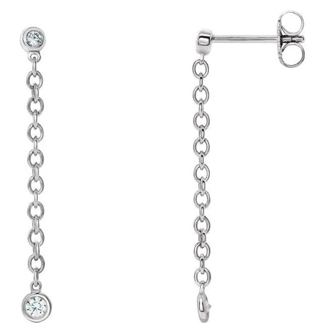 Diamond Chain Earrings