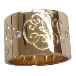 Diamond Cigar Band with Monograms