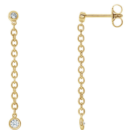 Diamond Chain Earrings