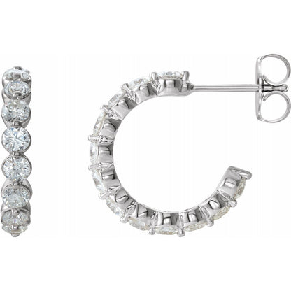 Classic Diamond Hoop Earrings