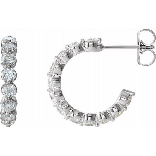 Classic Diamond Hoop Earrings
