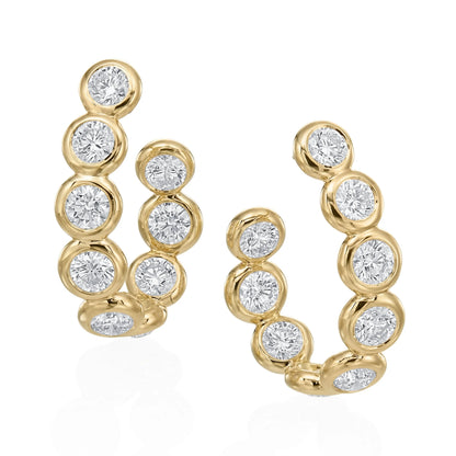 Moonlight Diamond Hoop Earrings