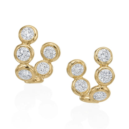 Moonlight Diamond Hoop Earrings