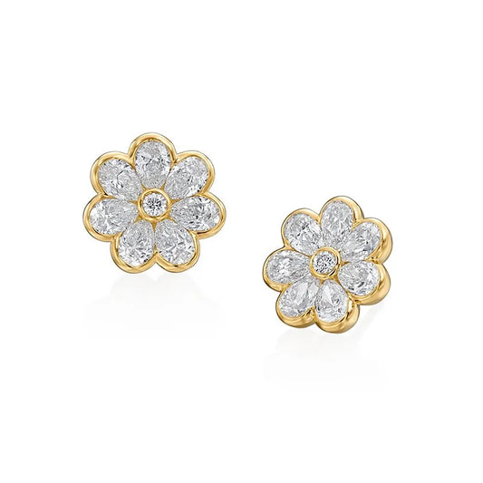 Moonlight Pear Florette Studs