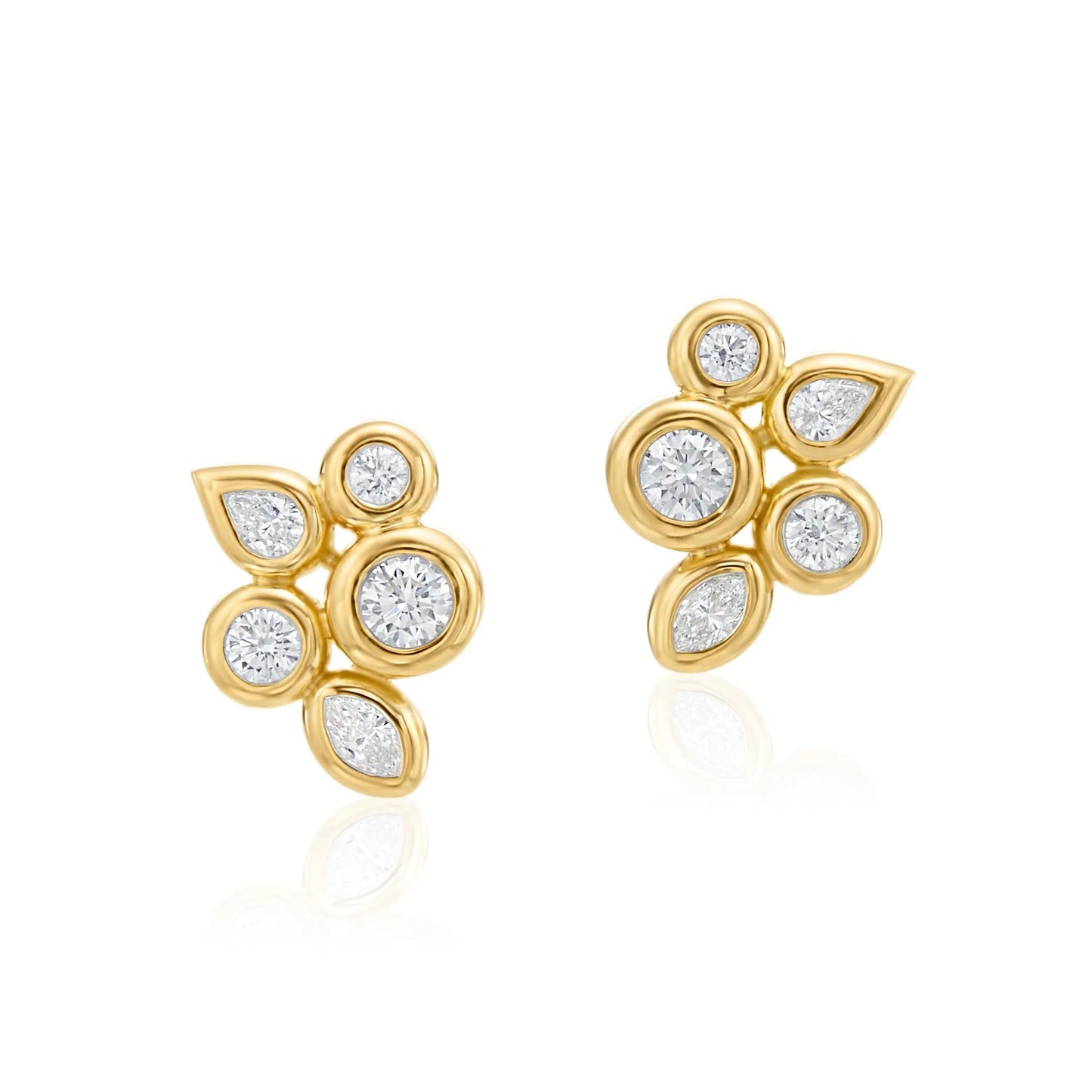 Moonlight Diamond Cluster Studs