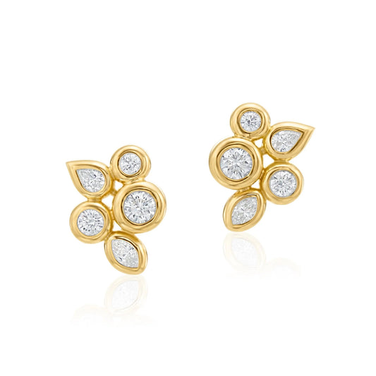 Moonlight Diamond Cluster Studs
