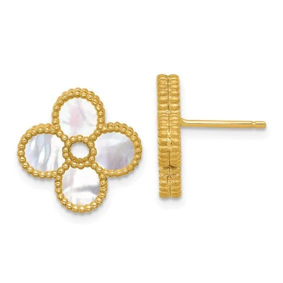 Emma Beaded Mother-of-Pearl earrings