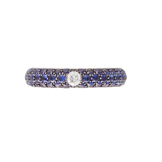 Pave Sapphire and Diamond ring