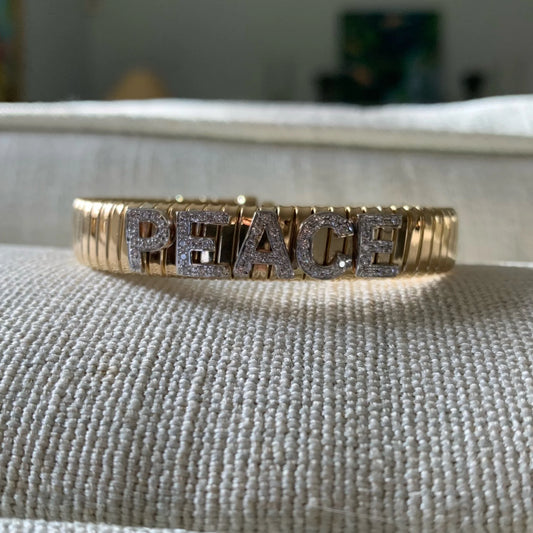 Diamond Tubogas Peace Cuff
