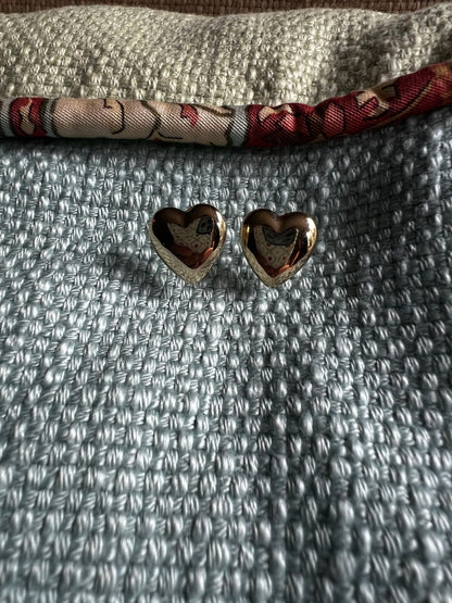 Puffed Heart Stud