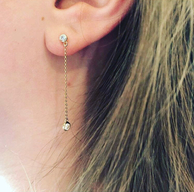 Diamond Chain Earrings