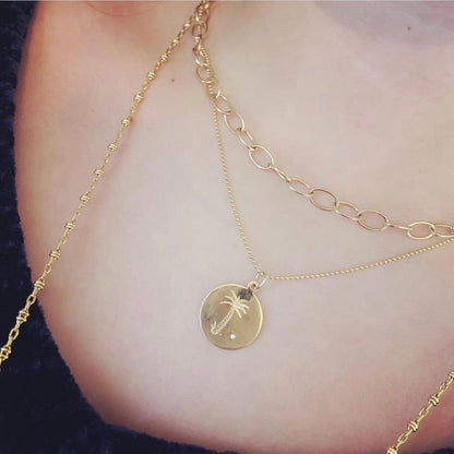 Beaded Gold Chain