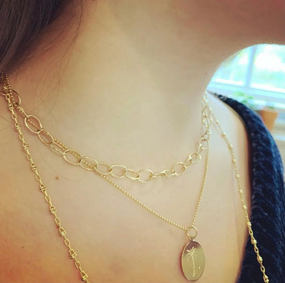 Beaded Gold Chain