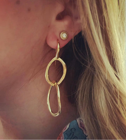 Mini Diamond Rope Stud Earrings