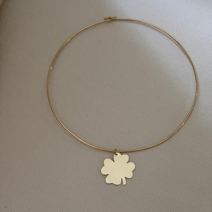 Engravable Four Leaf Clover with Stem
