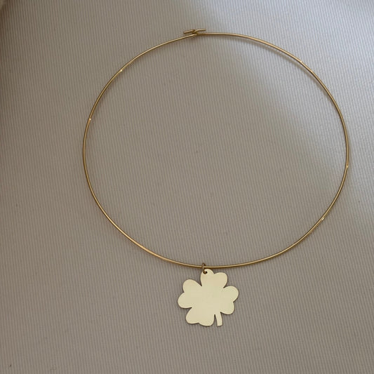 Engravable Four Leaf Clover with Stem