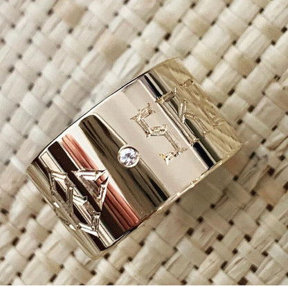 Diamond Cigar Band with Monograms