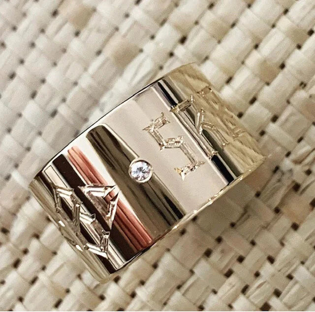 Diamond Cigar Band with Monograms