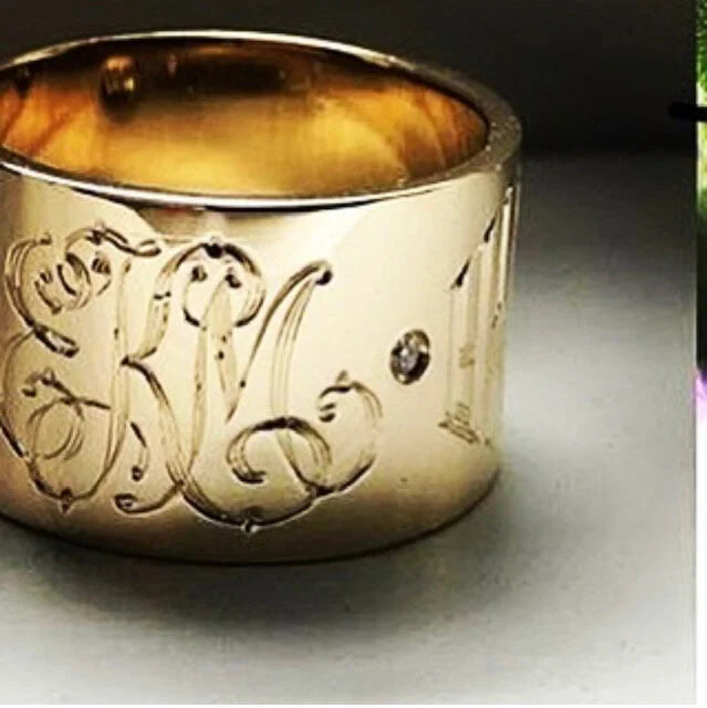 Diamond Cigar Band with Monograms