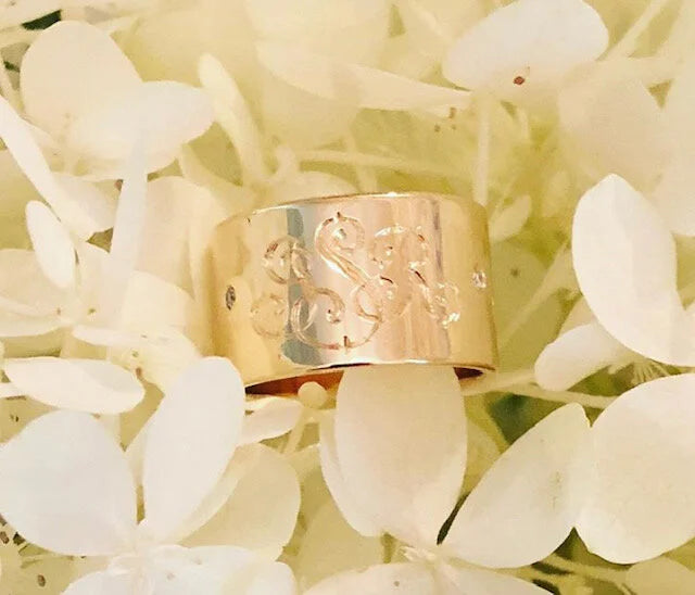 Diamond Cigar Band with Monograms