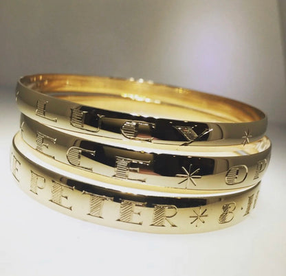 The Deco Engraved Bangle
