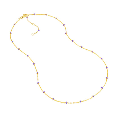 Enamel and Gold Chain