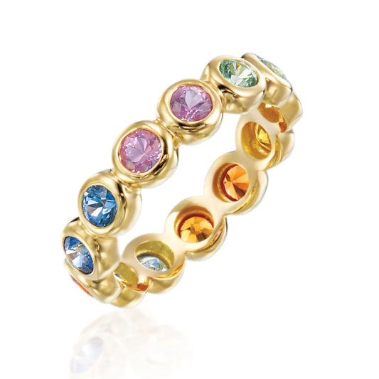 Multicolor Moonlight Eternity Band