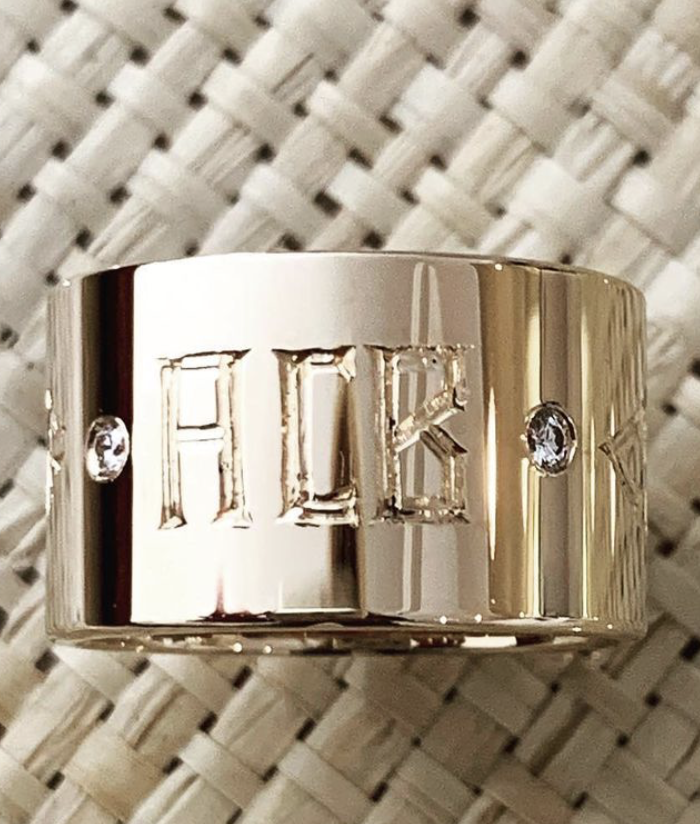 Diamond Cigar Band with Monograms