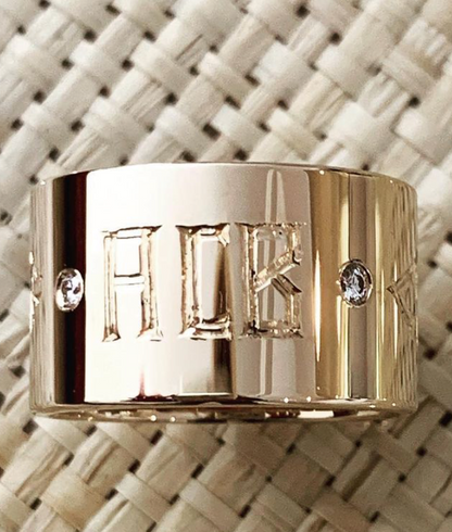 Diamond Cigar Band with Monograms