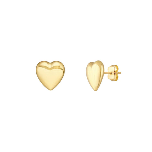 Puffed Heart Stud