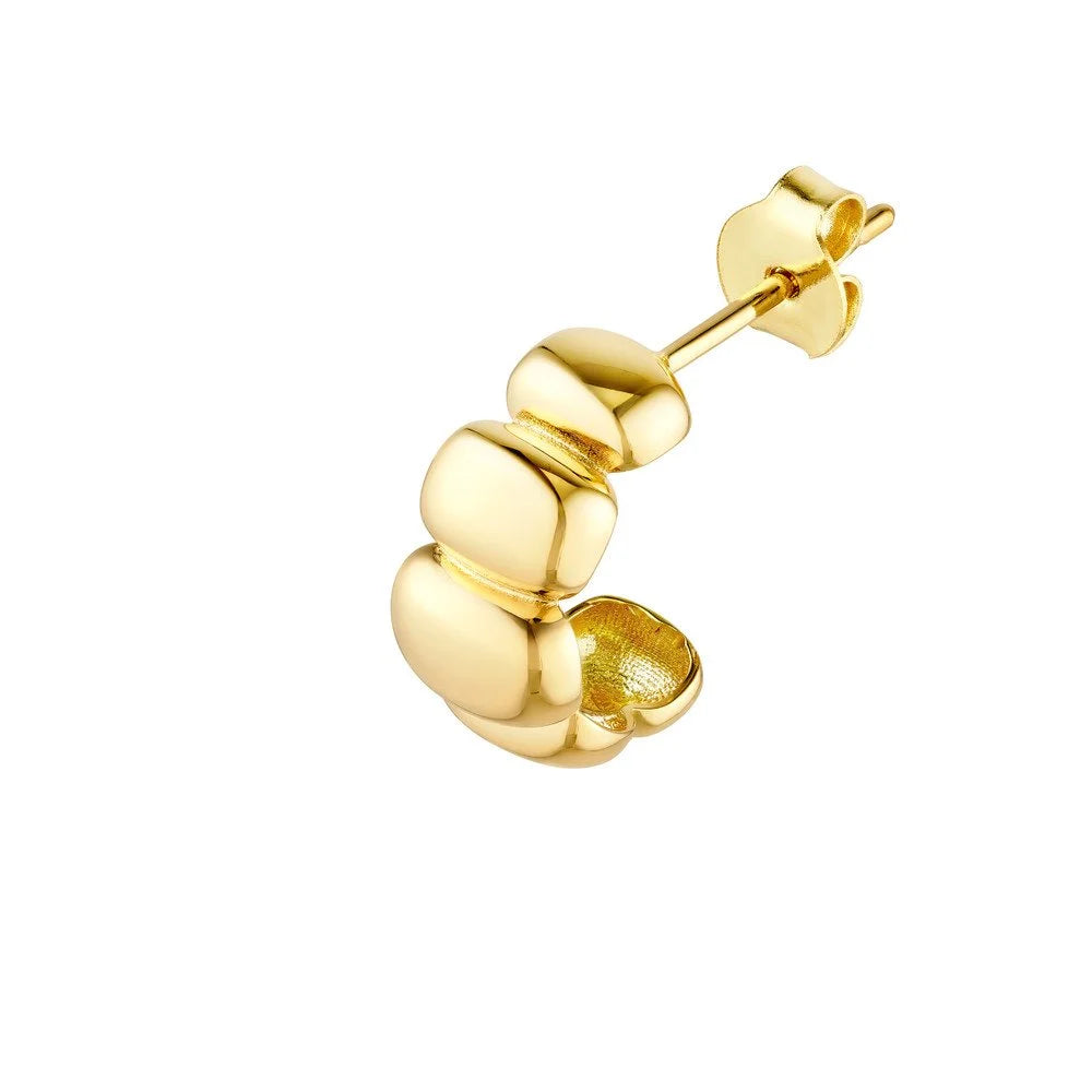 Puffy Shrimp Hoop Earrings