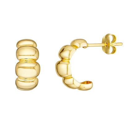 Puffy Shrimp Hoop Earrings