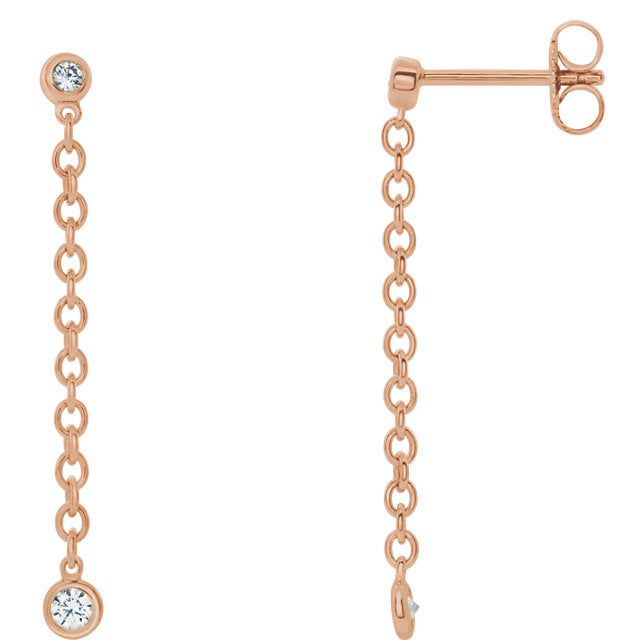 Diamond Chain Earrings