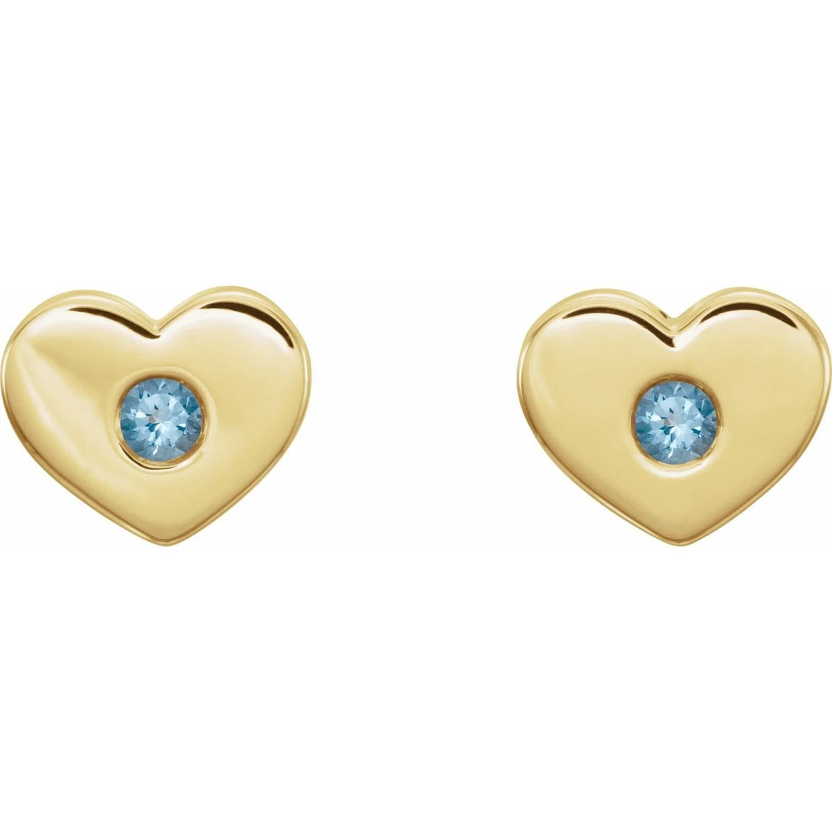 Birthstone Heart Studs