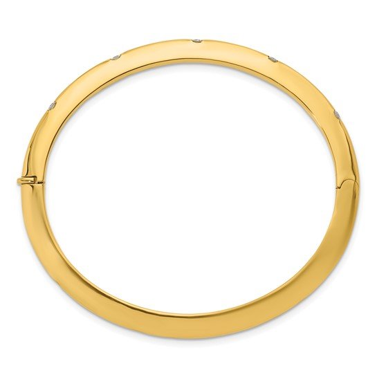 Knife Edge Diamond Bangle