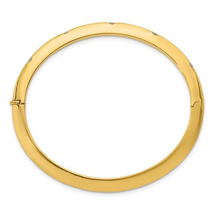 Knife Edge Diamond Bangle