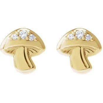 Mini Diamond Mushroom Studs