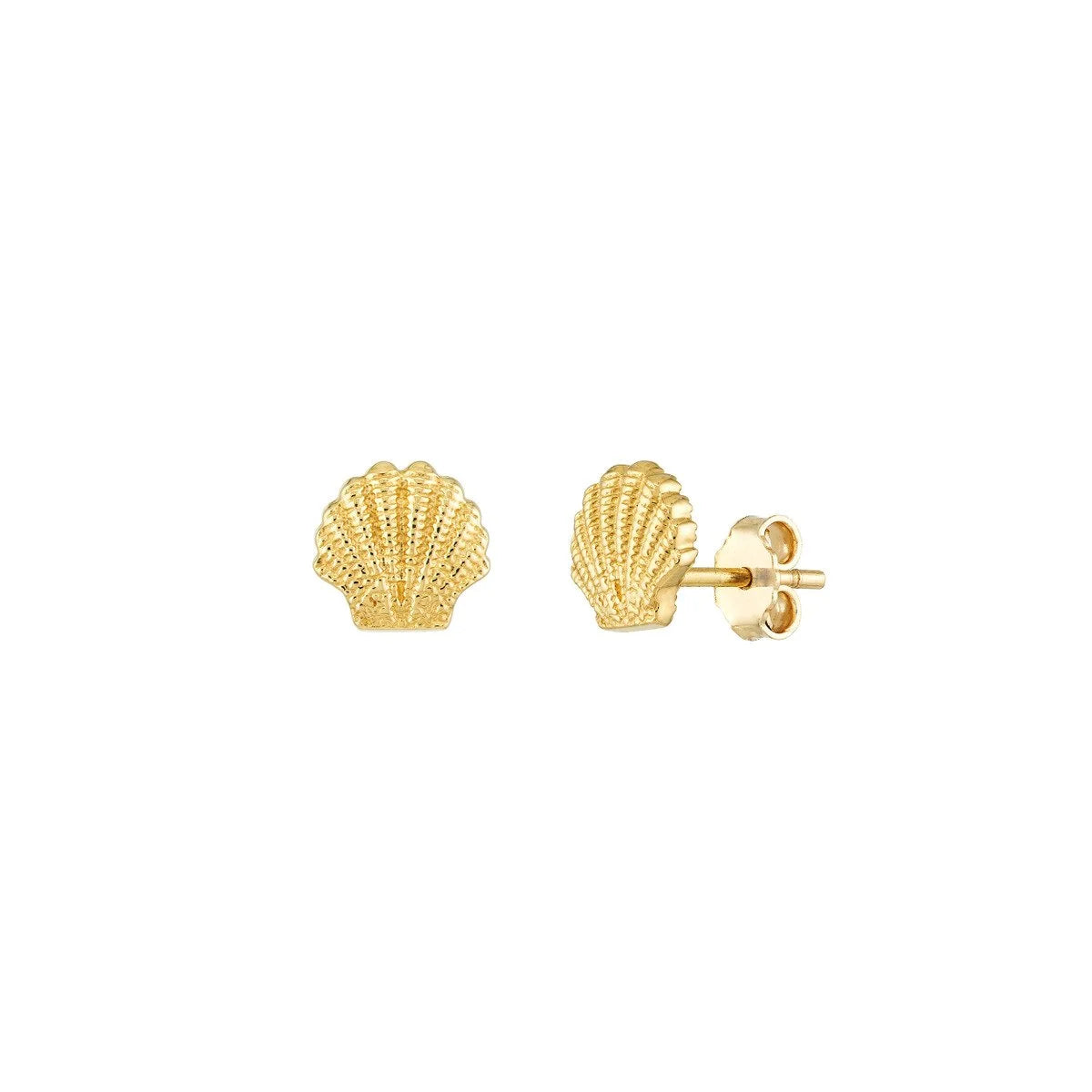 Mini Scallop Seashell Stud Earrings