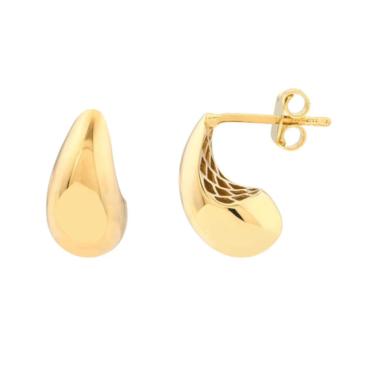 Small Gold Tear Drop Earrings