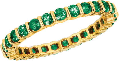 Tsavorite Mini Gemlock Eternity Band