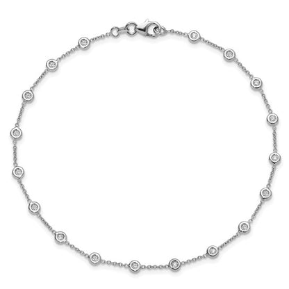 Bezel-set Diamond  Chain Bracelet