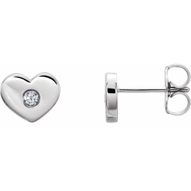 Birthstone Heart Studs
